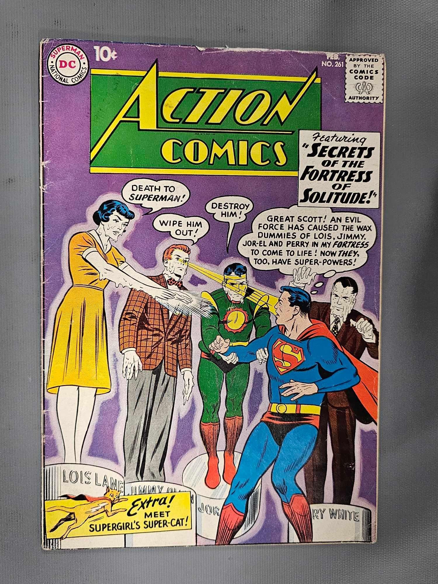 Action Comics 261 1st Streaky the Cat: Action Comics 1st Streaky the Cat G plus as seen in the photos