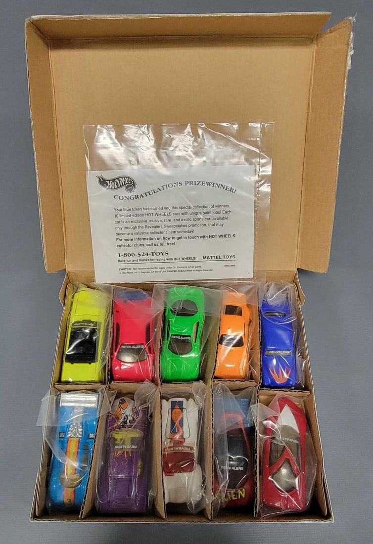 Hot Wheels Revealers set mint in box: Hot Wheels Revealers set mint in box with certificate, all near mint to mint in an excellent original box.