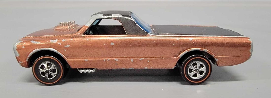 Redline Hot Wheels HK copper Custom Fleetside: Redline Hot Wheels HK copper Custom Fleetside, car shows some play wear but is very clean and is toning free with nice wheels and a super shiny base.