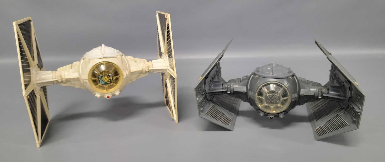 Vintage Kenner Star Wars Darth Vader and Imperial tie fighter space ships: Vintage Kenner Star Wars Darth Vader and Imperial tie fighter space ships. The Imperial tie fighter is complete with battery cover but is not operational, the batter compartment is clean with no corro