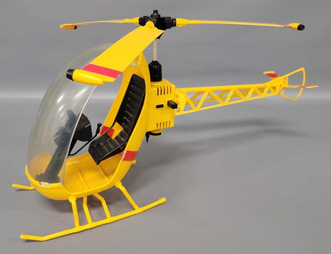 Hasbro GI Joe Adventure team helicopter: Hasbro GI Joe Adventure team helicopter. A complete example that works great with a repaired landing gear piece but otherwise in very good to excellent condition with mostly intact stickers as seen in