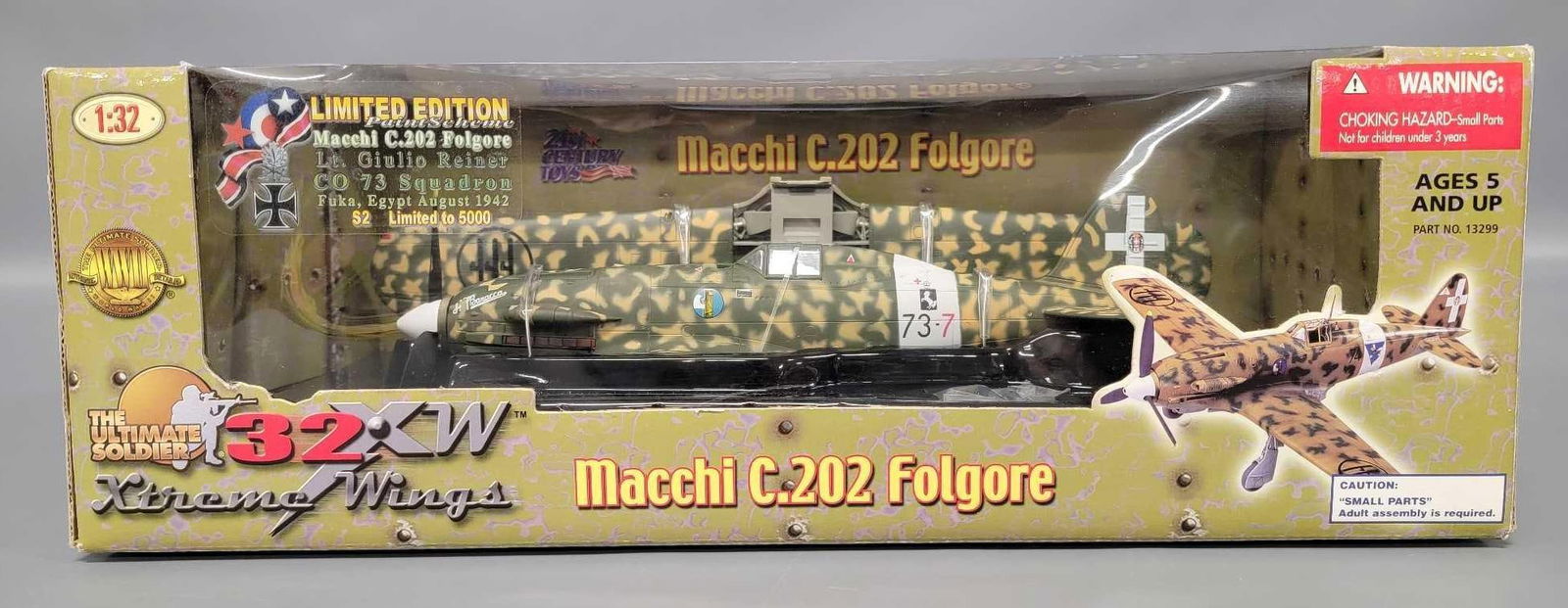 Mint Ultimate Soldier 1:32 Limited Edition WWII German Macchi C.202 Folgore in OB: Mint Ultimate Soldier 1:32 Limited Edition WWII German Macchi C.202 Folgore in original box. The original box is excellent to near mint and has never been opened.