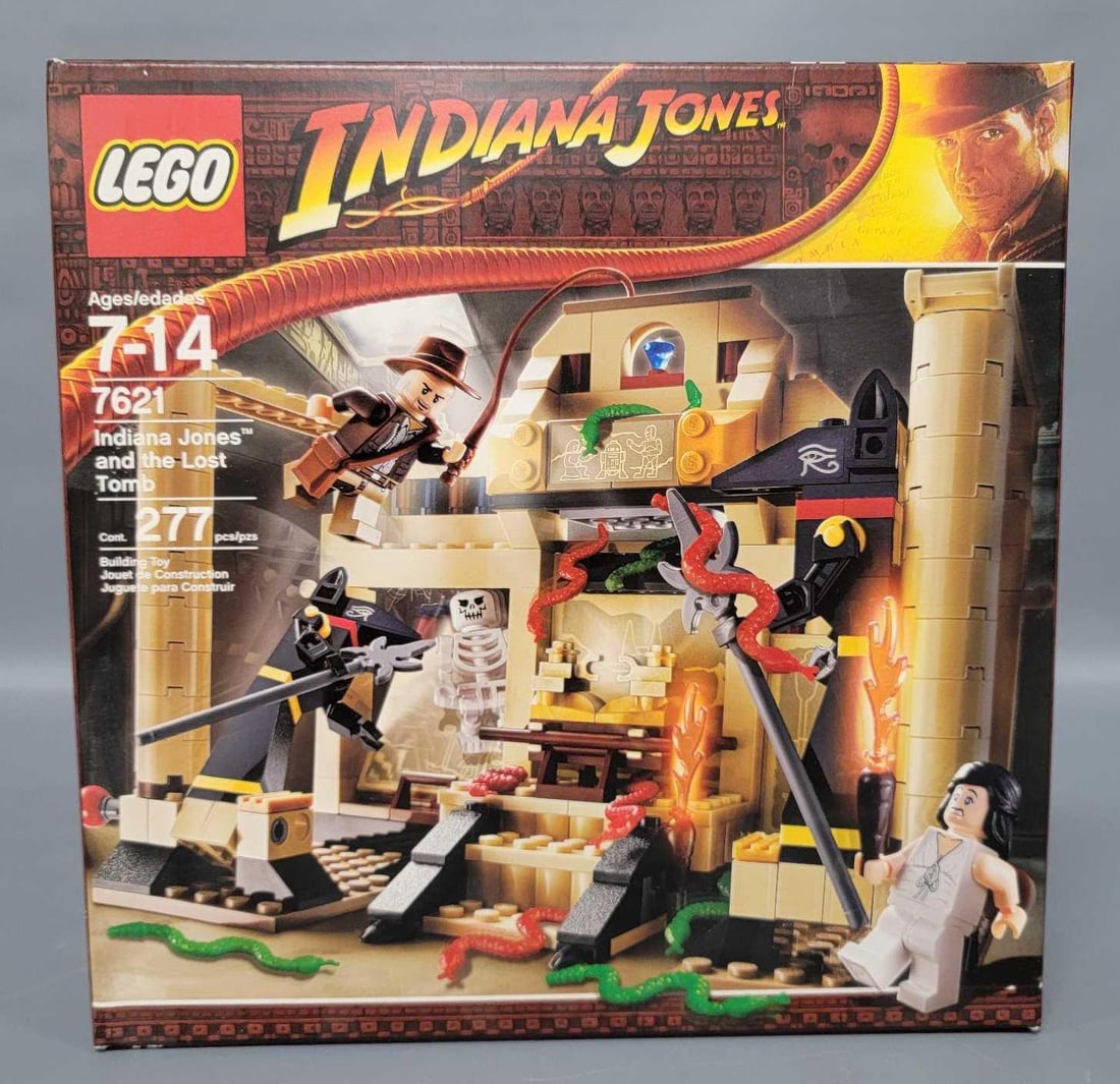 Factory sealed 2008 Lego Indiana Jones and the lost tomb 7621: Factory sealed 2008 Lego Indiana Jones and the lost tomb, stock number 7621. Set has never been opened and the box is in excellent to near mint condition with only storage wear.