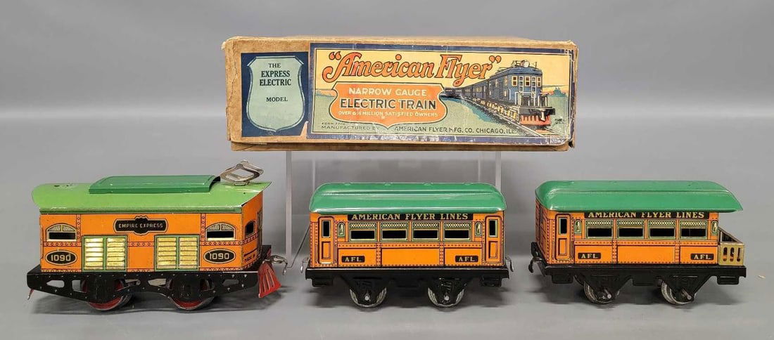 Boxed American Flyer prewar O The Express Electric  passenger set (1 of 17)