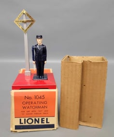 Postwar Lionel 1045 Operating Watchman accessory in a original box