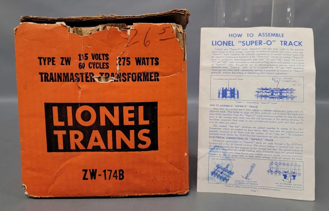 Postwar Lionel ZW 275 Watt transformer in original box tested and working (1 of 12)