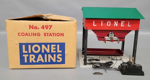 Postwar Lionel 497 Coaling Station accessory in original box