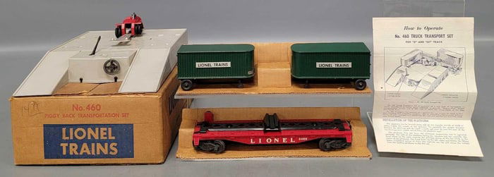 Postwar Lionel 460 Piggy Back Transportation set accessory in original box