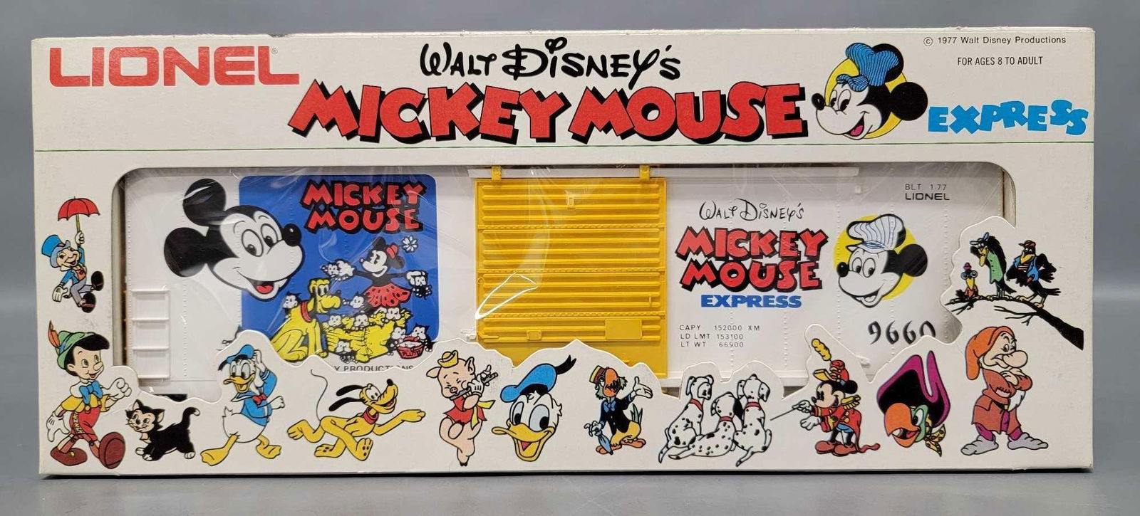 Mint Lionel Mickey Mouse Express Mickey Mouse box car in original box 9660 (1 of 4)