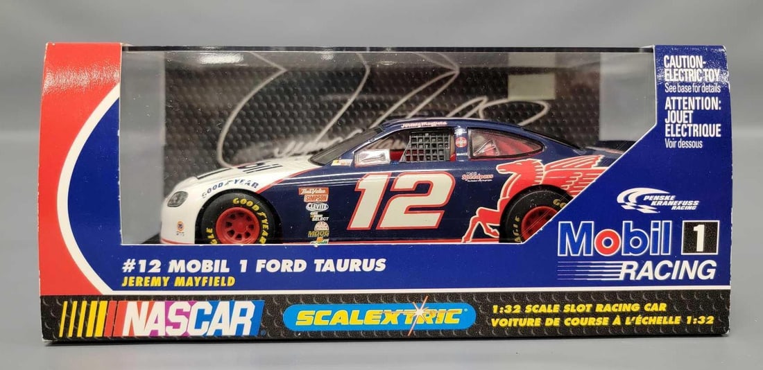 Scalextric 1:32 Scale Jeremy Mayfield #12 Mobil 1 Ford Taurus Slot Car MIB (1 of 6)