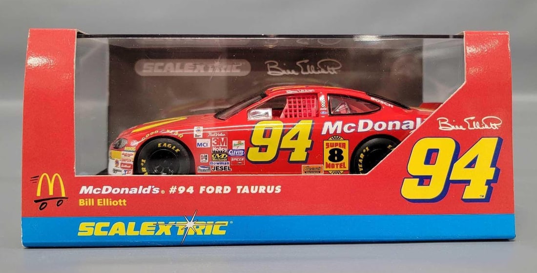Scalextric 1:32 Bill Elliott 1998 McDonald's #94 Ford Taurus Special Edition Slot Car MIB (1 of 6)