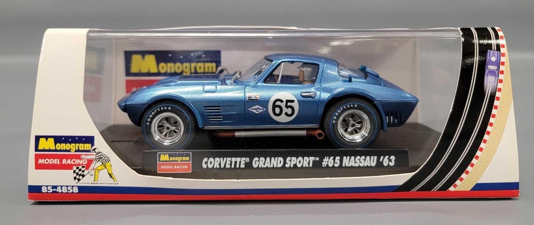 Monogram Revell 1963 Corvette Grand Sport #65 Nassau 1:32 slot car in original box (1 of 6)