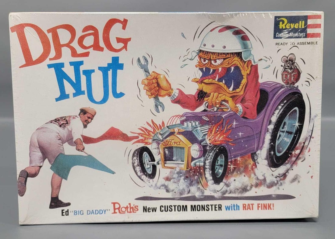 Factory sealed Revell Ed Roth Drag Nut Custom Monster Model Kit. (1 of 6)