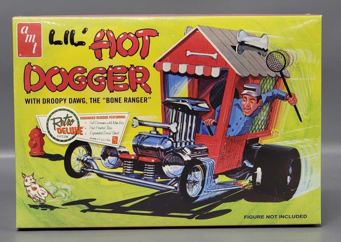 Factory sealed AMT Lil' Hot Dogger Model Kit: AMT Lil' Hot Dogger model kit. In original box, new in box. 1/25 Scale.