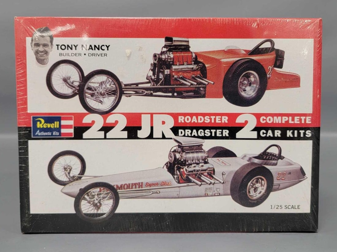 Factory sealed Revell Tony Nancy 22 Jr. Roadster Dragster 2 Complete Car Kits 1/25 Scale Model Kit (1 of 6)