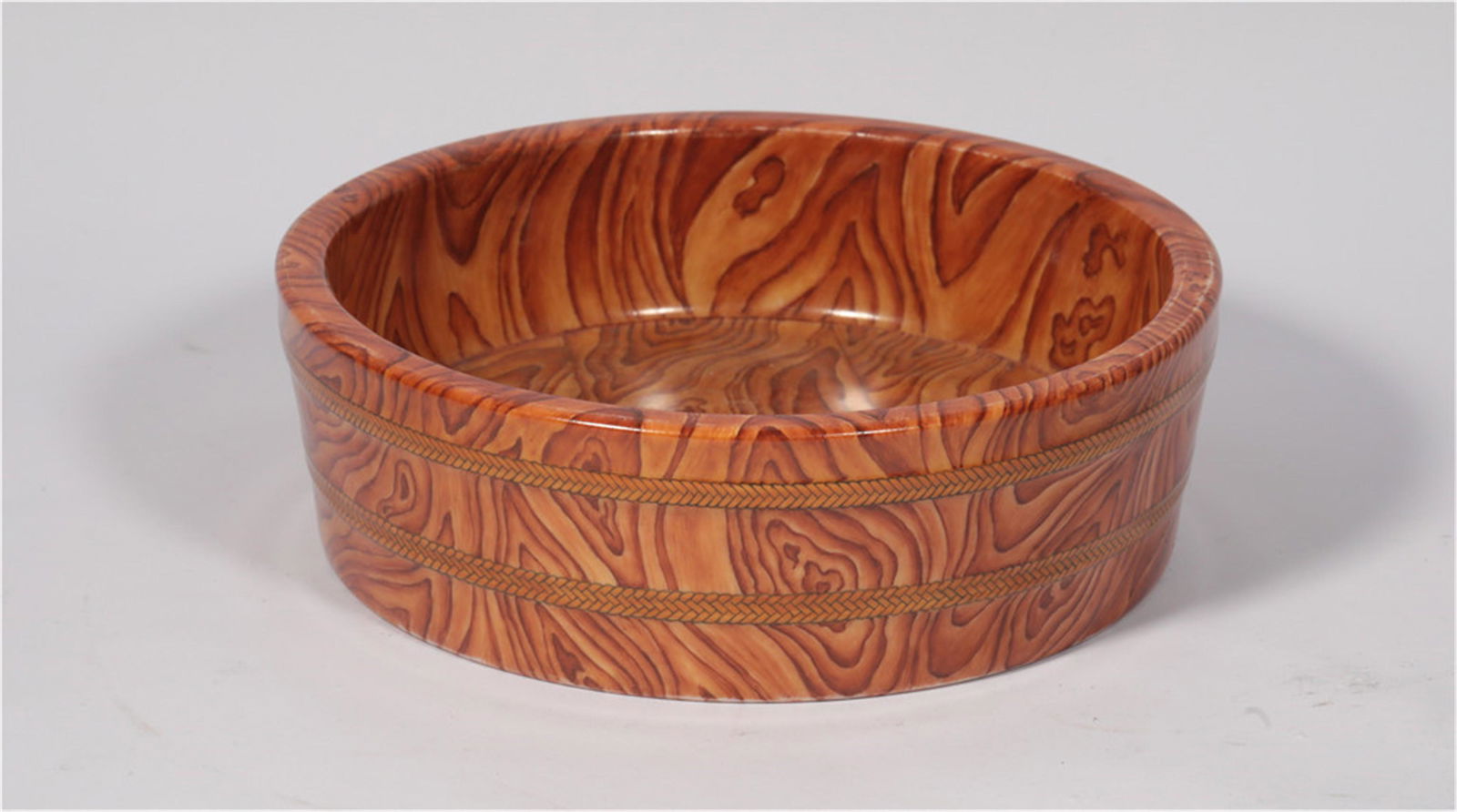 A Imitation Wood Porcelain Washer of Qing Dynasty (1 of 5)