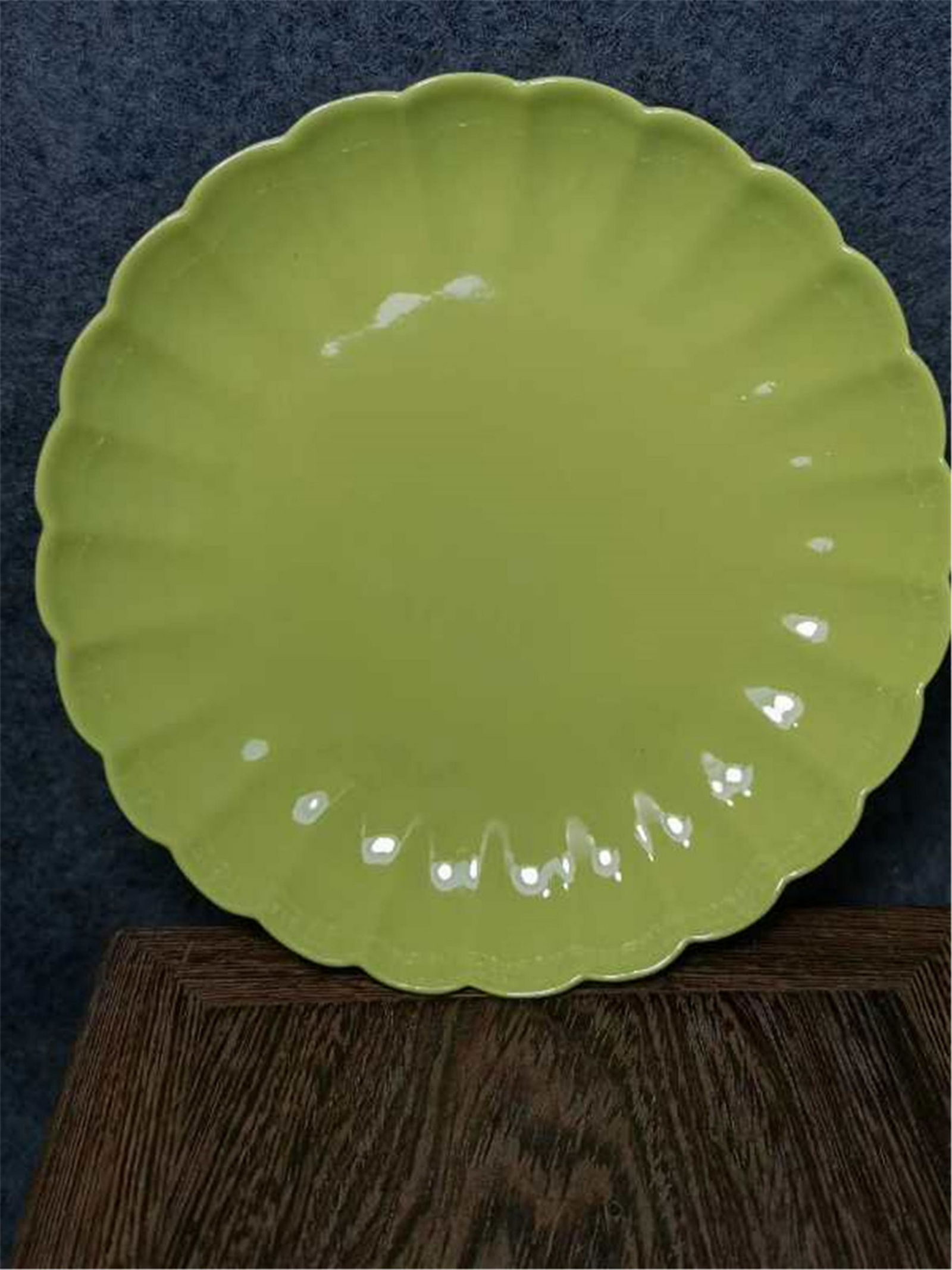 A Yellow Glazed Plate of Qing Dynasty (1 of 5)