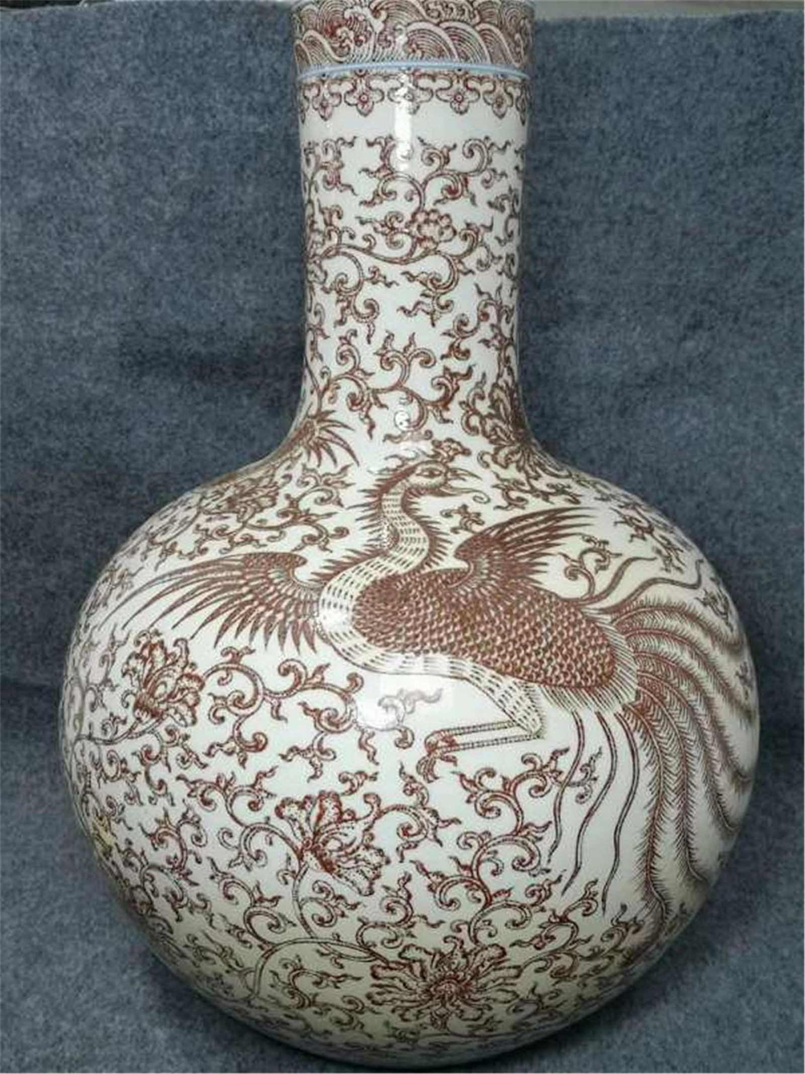 A Copper Red Globular Vase of Qing Dynasty (1 of 7)