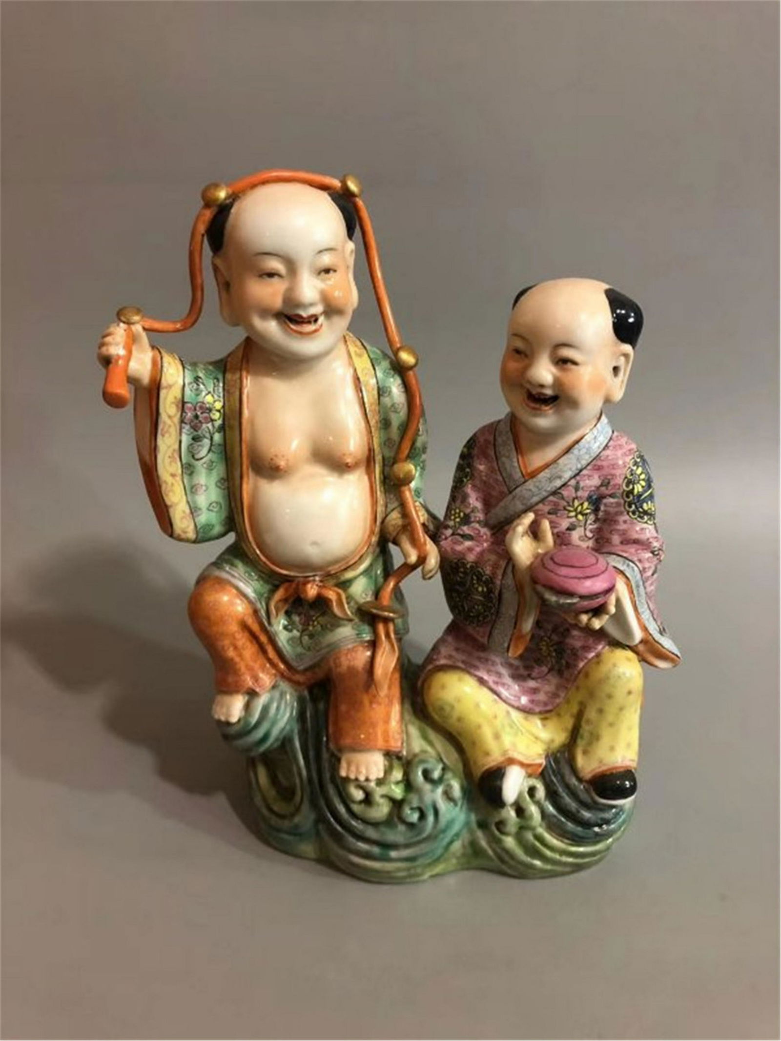 Famille Rose Porcelain Immortals Qing Dynasty (1 of 5)