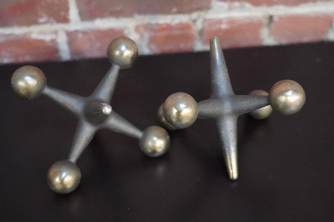 Pair of Mid-Century Atomic Jacks Bookends by Bill Curry (1 of 4)