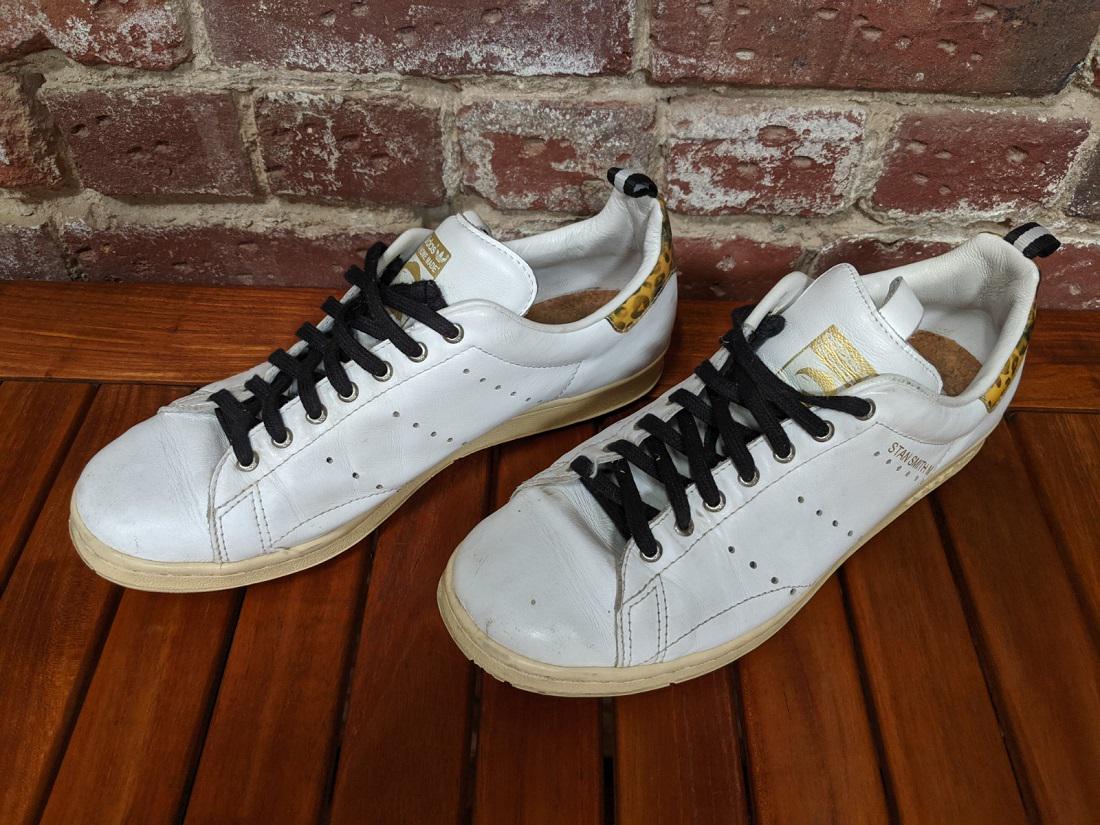 stan smith white leopard