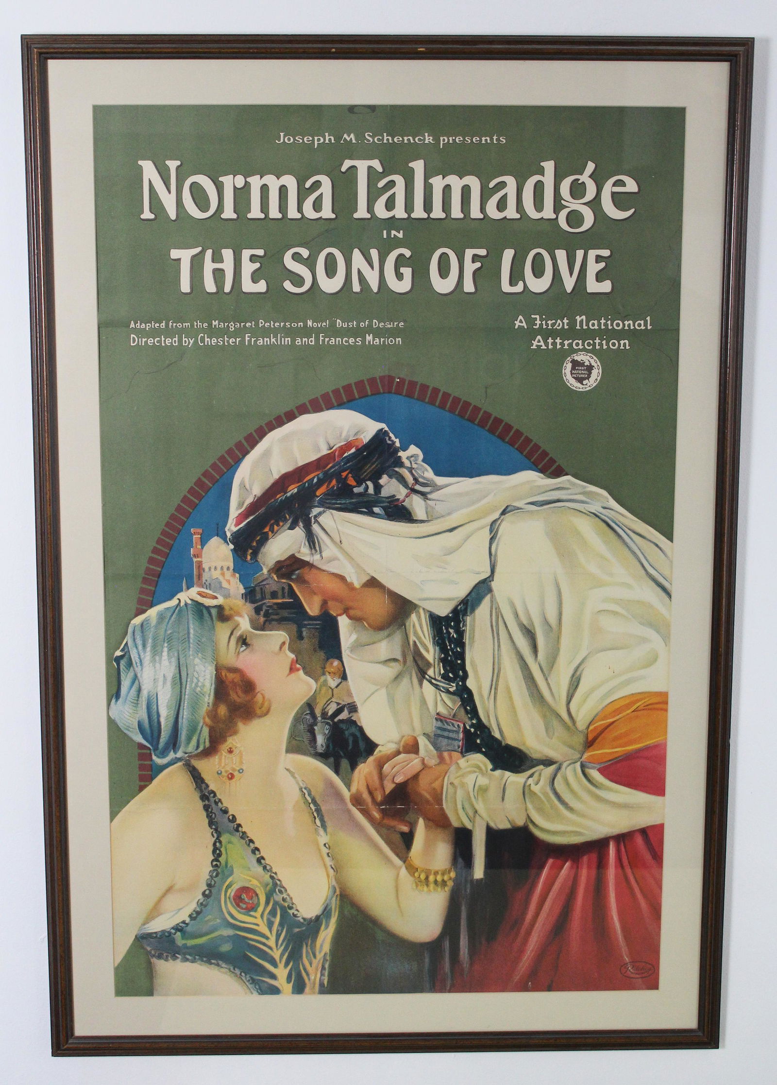 Original 1920s Norma Talmadge in The Song of Love Movie Poster - Framed (1 of 6)