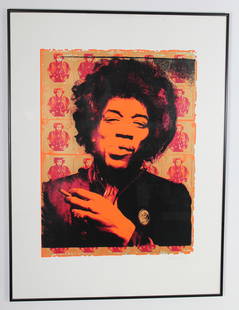 Jimi Hendrix Purple Haze Limited Edition Art by Gered Mankowitz: Four colour silkscreen print on Somerset paper Signed and numbered 47/500 by the artist on the front Embossed with Gered official archive stamp and Where For Art stamp Framed Gered Mankowitz is an Eng