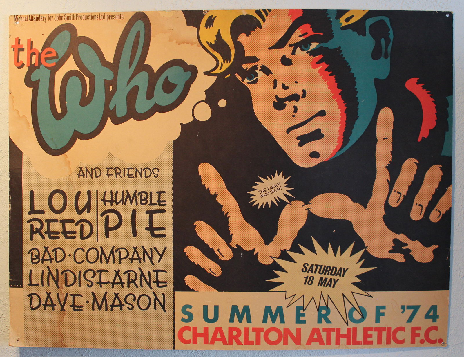 The Who Summer of 74 - Charlton Athletic F.C. Original Concert Poster by Kosh (1 of 5)