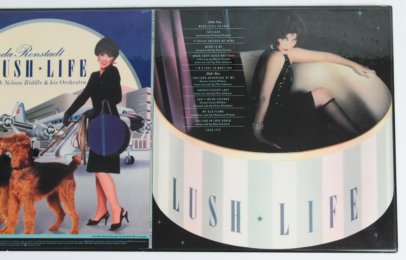 Linda Ronstadt Album Cover Desk Mat or Art: Linda Ronstadt, Lush Life, Album Cover Desk Mat Printed, laminated and mounted on thin rubber foam, this feels like a placemat or desk pad / mouse mat. Could be framed or used on a desk or table top. 