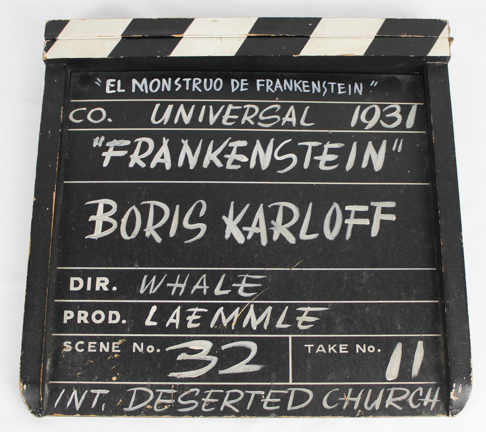Movie Prop - Frankenstein 1931 Clapper Board Prop (1 of 4)