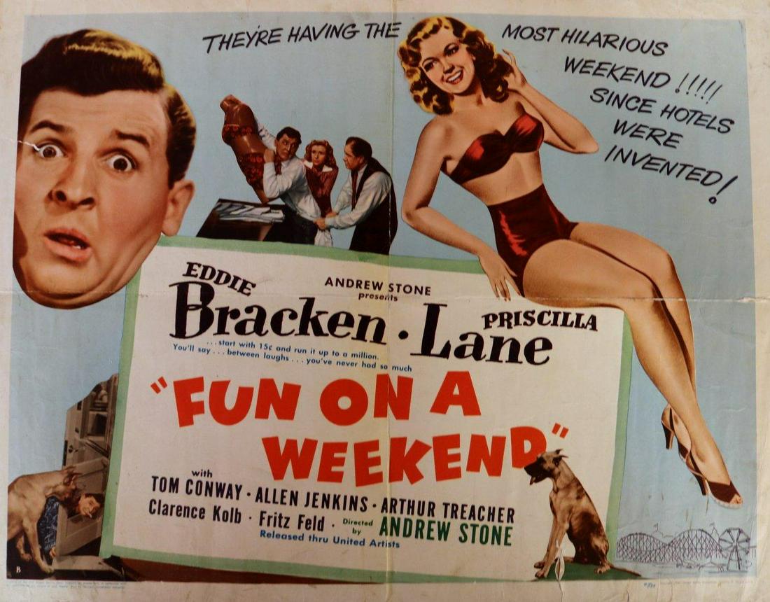 Fun on a Weekend (United Artists, 1947) Half Sheet (1 of 3)