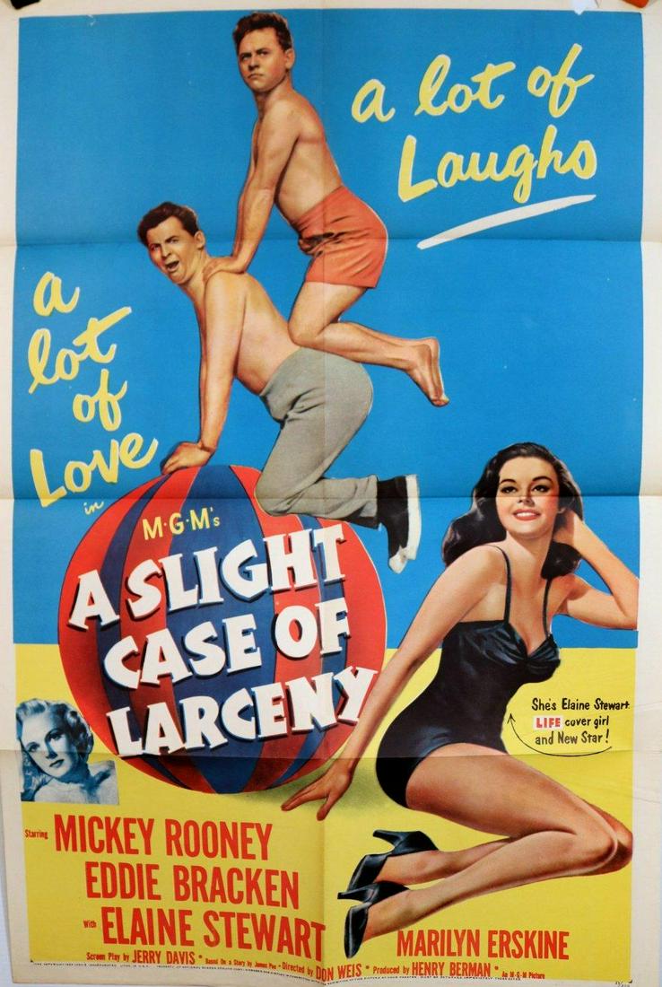 A Slight Case of Larceny (MGM, 1953). One Sheet (1 of 4)