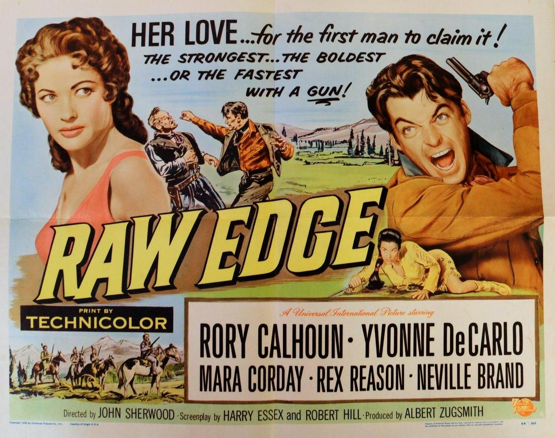 Raw Edge (Universal International, 1956) Half Sheet (1 of 1)