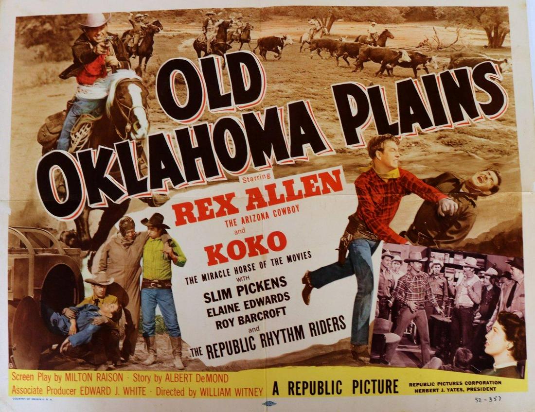 Old Oklahoma Plains (Republic, 1952) Half Sheet (1 of 1)