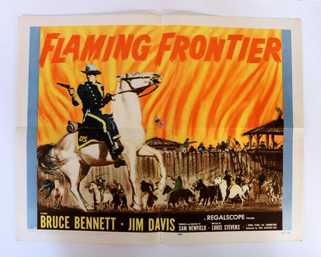 Flaming Frontier (20th Century Fox, 1958). Half Sheet (1 of 2)