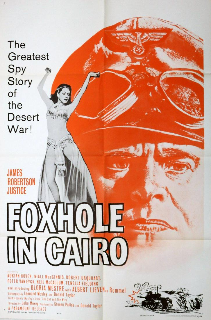 Foxhole in Cairo (Paramount, Omnia Films, 1960). One: Foxhole in Cairo (Paramount, Omnia Films, 1960). One Sheet (27"x41") James Robertson Justice Adrian Hoven