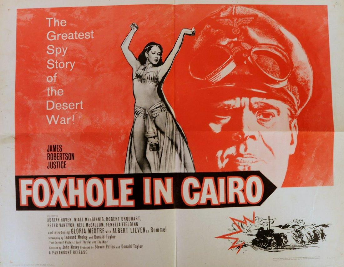 Foxhole in Cairo (Paramount, Omnia Films, 1960). Half: Foxhole in Cairo (Paramount, Omnia Films, 1960). Half Sheet (22"x28") James Robertson Justice Adrian Hoven