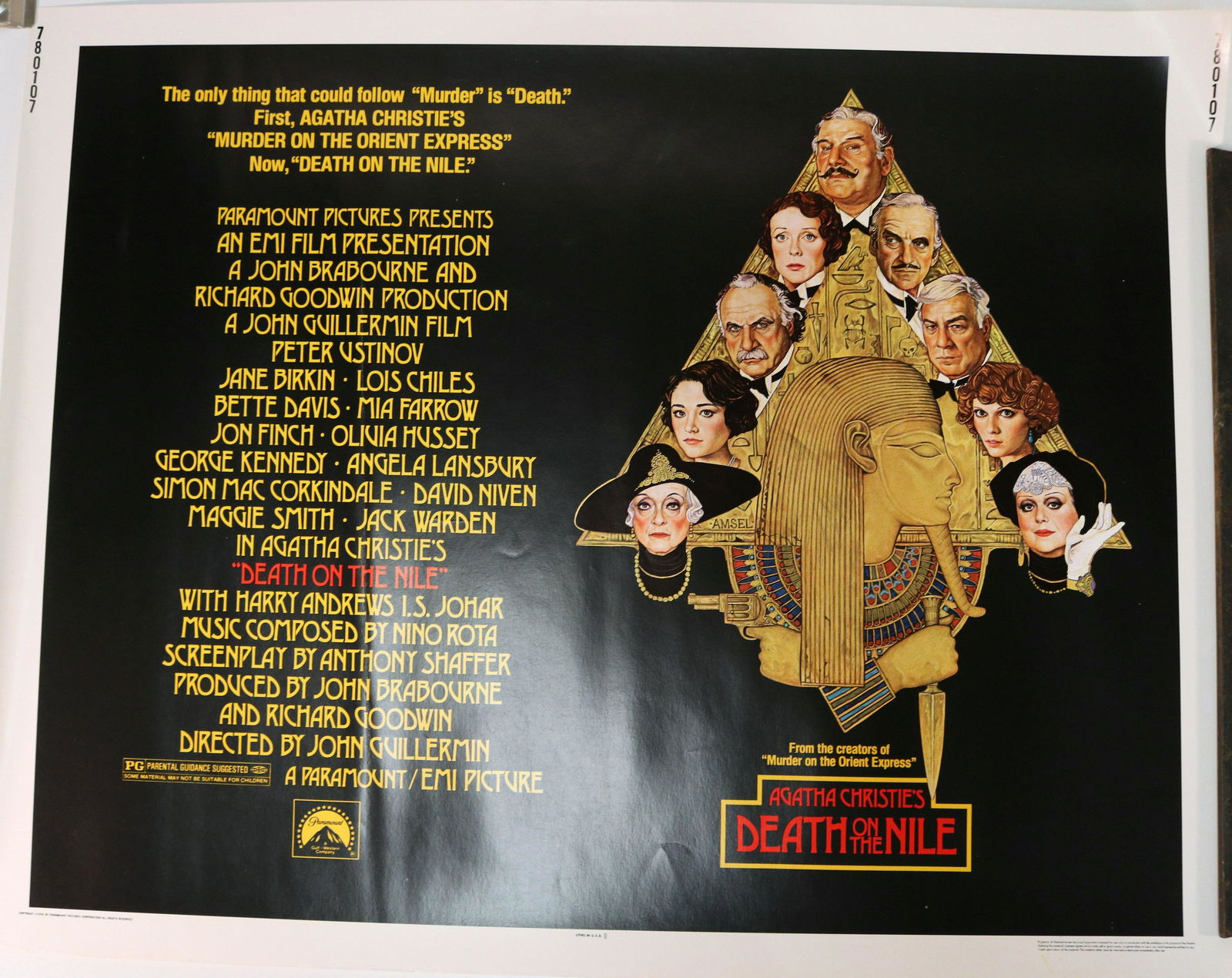Death on the Nile (Paramount/EMI, 1978). Half Sheet (1 of 2)