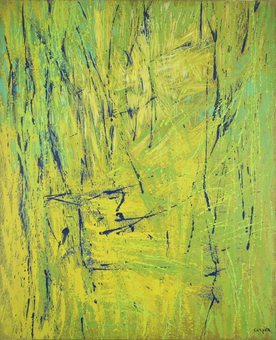 Untitled: Signature on the lower right. Signature, date, title, technique and measures on the back Dimensions: H39.37 x L31.89 in Artist or Maker: Antonio Corpora Medium: Oil on canvas Provenance: N. Pone