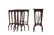 Set of 4 nesting coffee tables in exotic wood with - 6