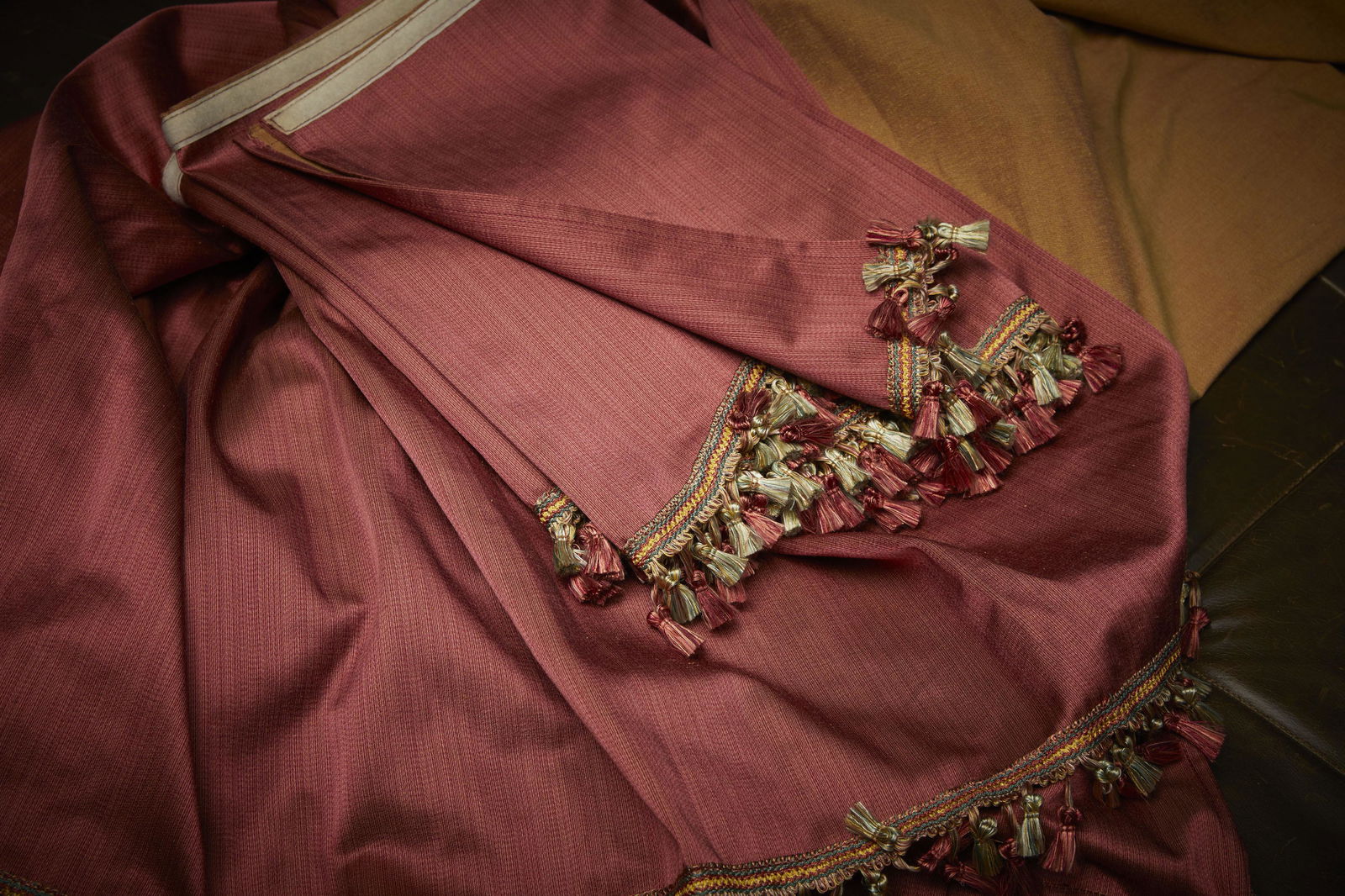 Silk satin curtains (1 of 3)