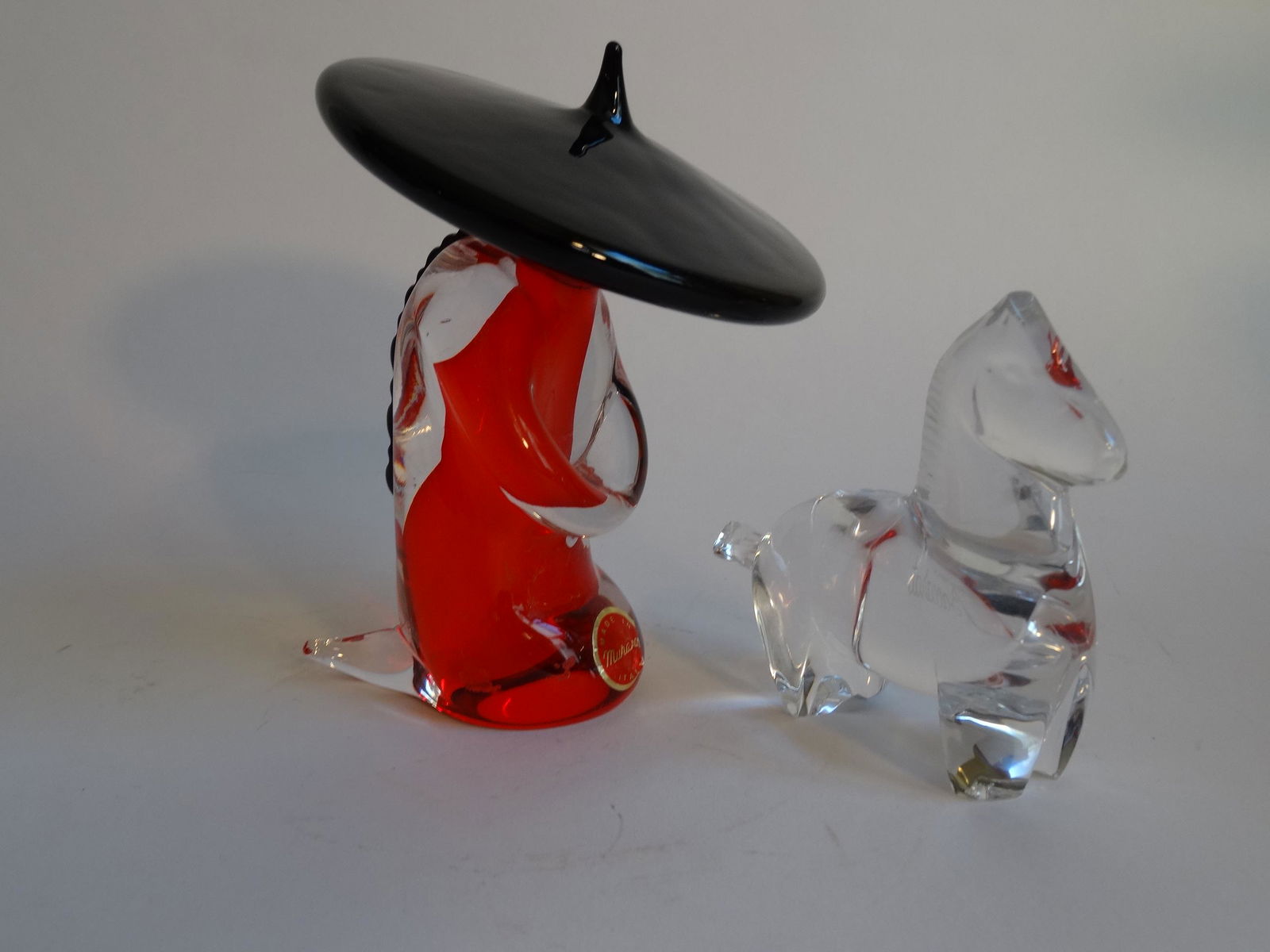 Pair of Art Glass Figurines to include Murano Glass (1 of 4)