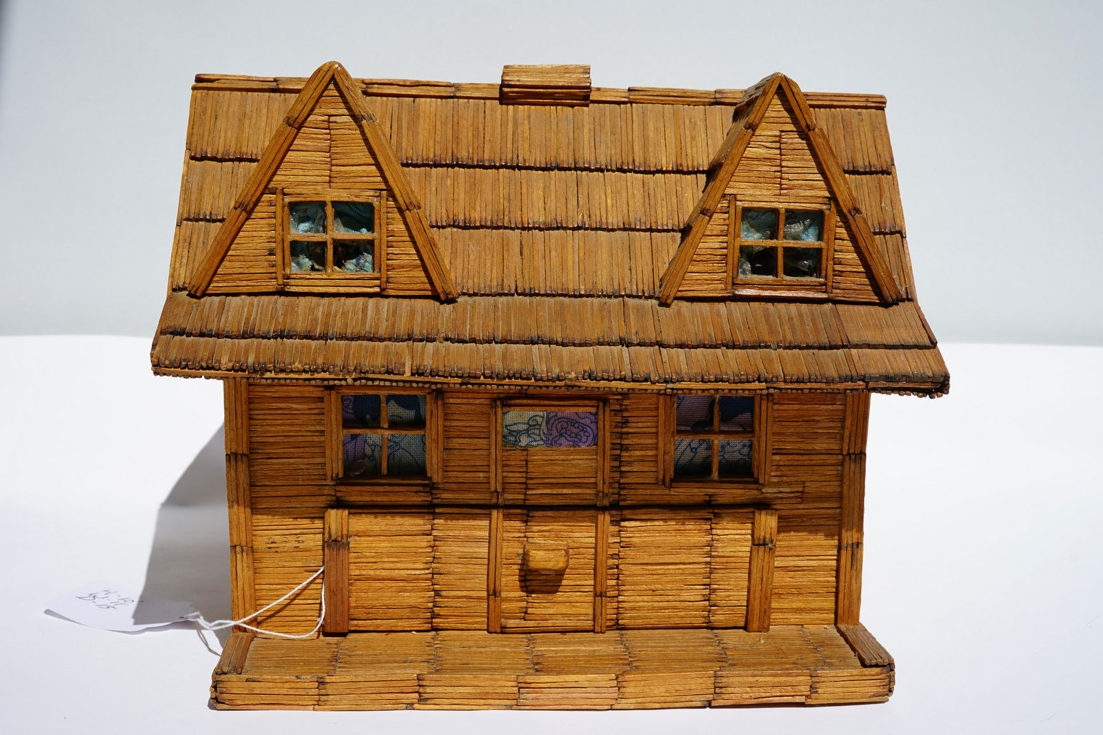 PRISON FOLK ART HOUSE MADE OF MATCHSTICKS/DRAWERS AND (1 of 4)