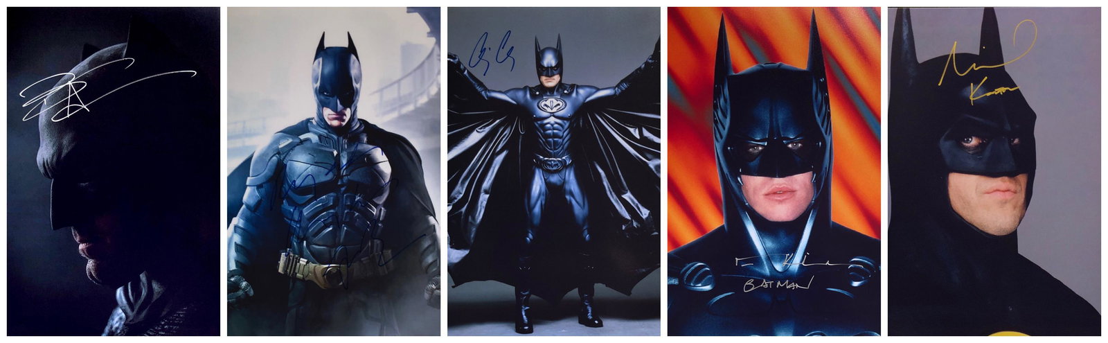 DC Batman Christian Bale George Clooney Photo Set of 5 (1 of 6)