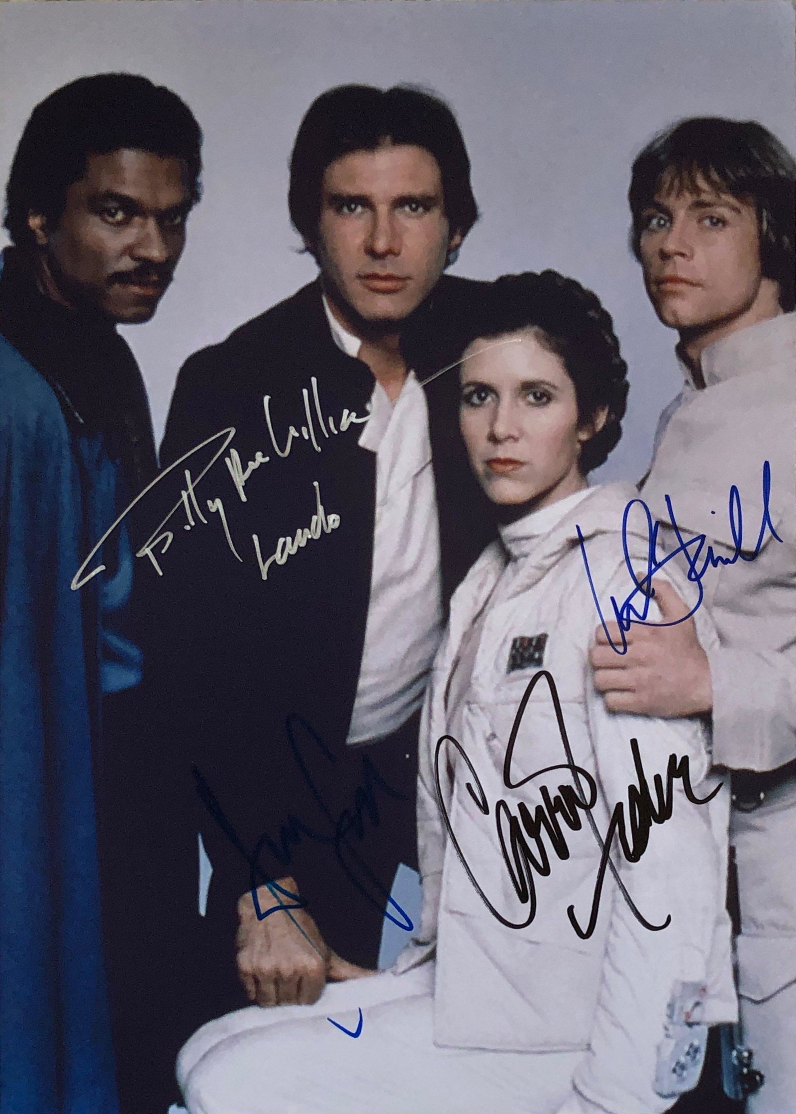 Carrie Fisher Harrison Ford Mark Hamill Signed Photo (1 of 1)