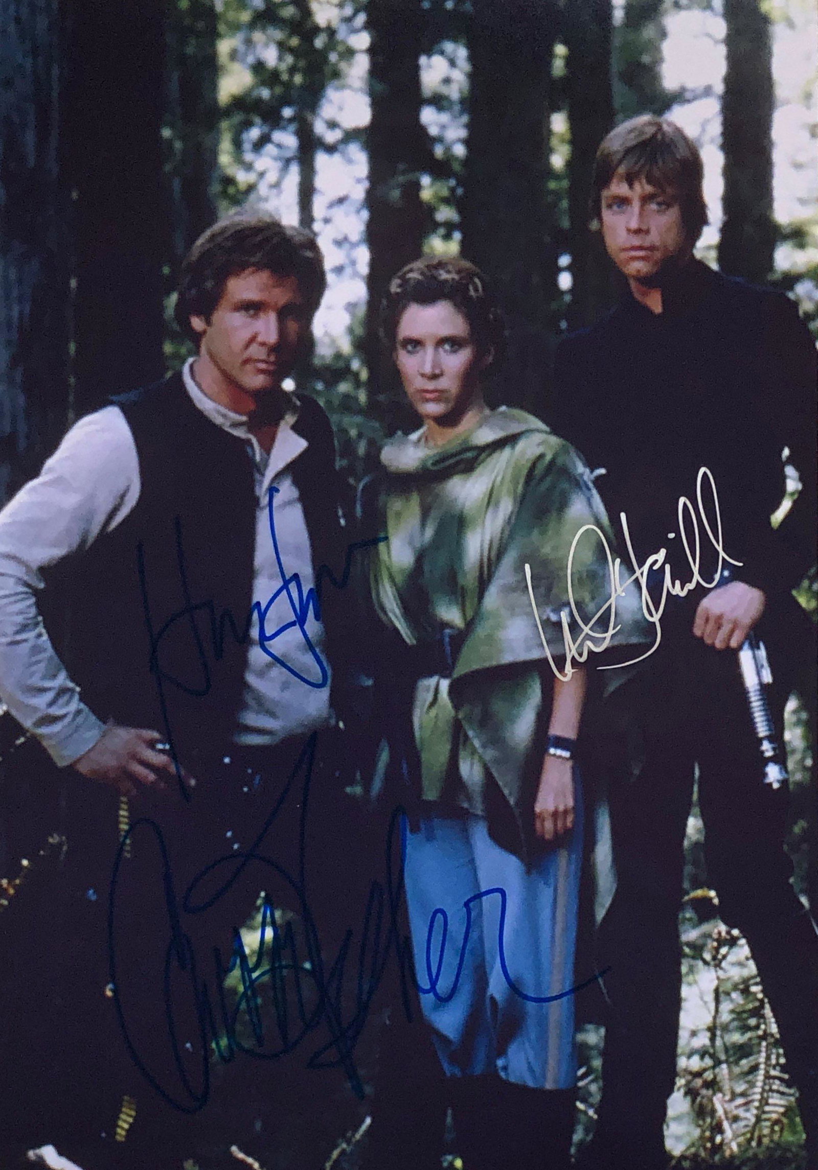 Star Wars Carrie Fisher Harrison Ford Signed Photo (1 of 1)
