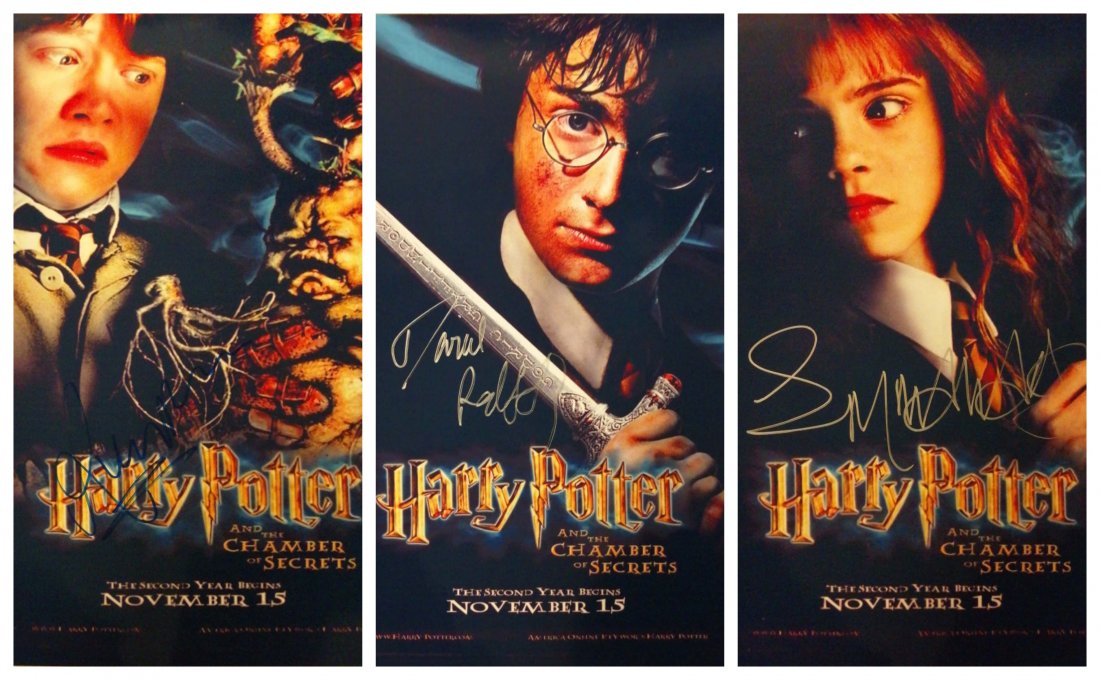 Harry Potter Chamber Secret Photo Set 6 Signed (1 of 6)