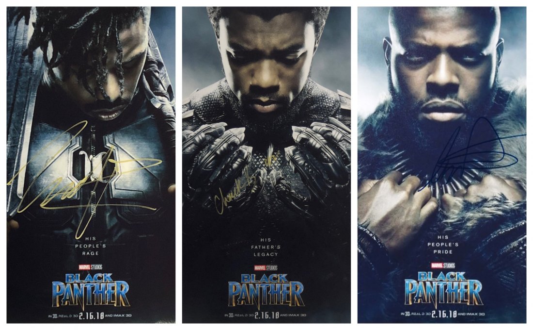 Black Panther Photo Set of 11 Chadwick Boseman Signed (1 of 11)