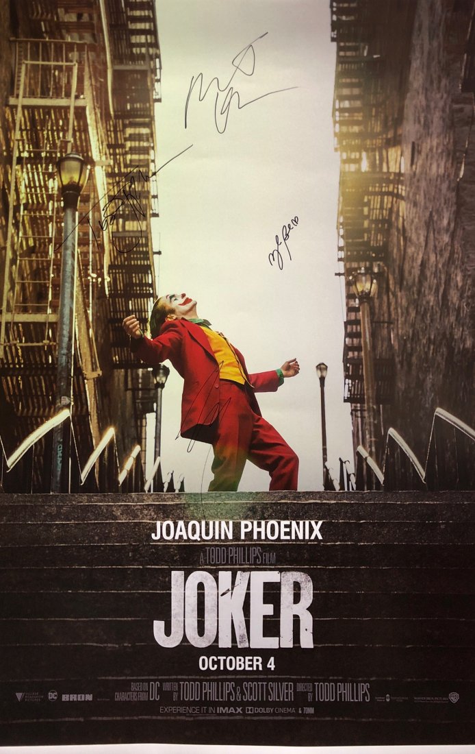 DC Joker Todd Philips Robert De Niro SIGNED Poster (1 of 4)