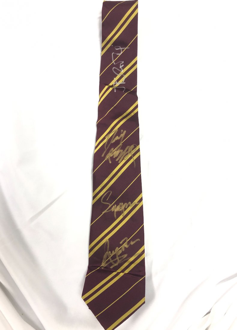 Harry Potter Daniel Radcliffe J.K. Rowling Signed Tie (1 of 3)